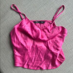 Zara Pink Sleeveless Fitted Camisole